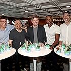 Anthony Russo, Joe Russo, Anthony Mackie, Christopher Markus, and Stephen McFeely at an event for IMDb at San Diego Comic-Con (2016)
