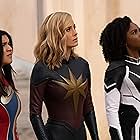 Brie Larson, Iman Vellani, and Teyonah Parris in The Marvels (2023)