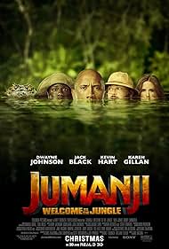 Jack Black, Kevin Hart, Dwayne Johnson, and Karen Gillan in Jumanji: Welcome to the Jungle (2017)