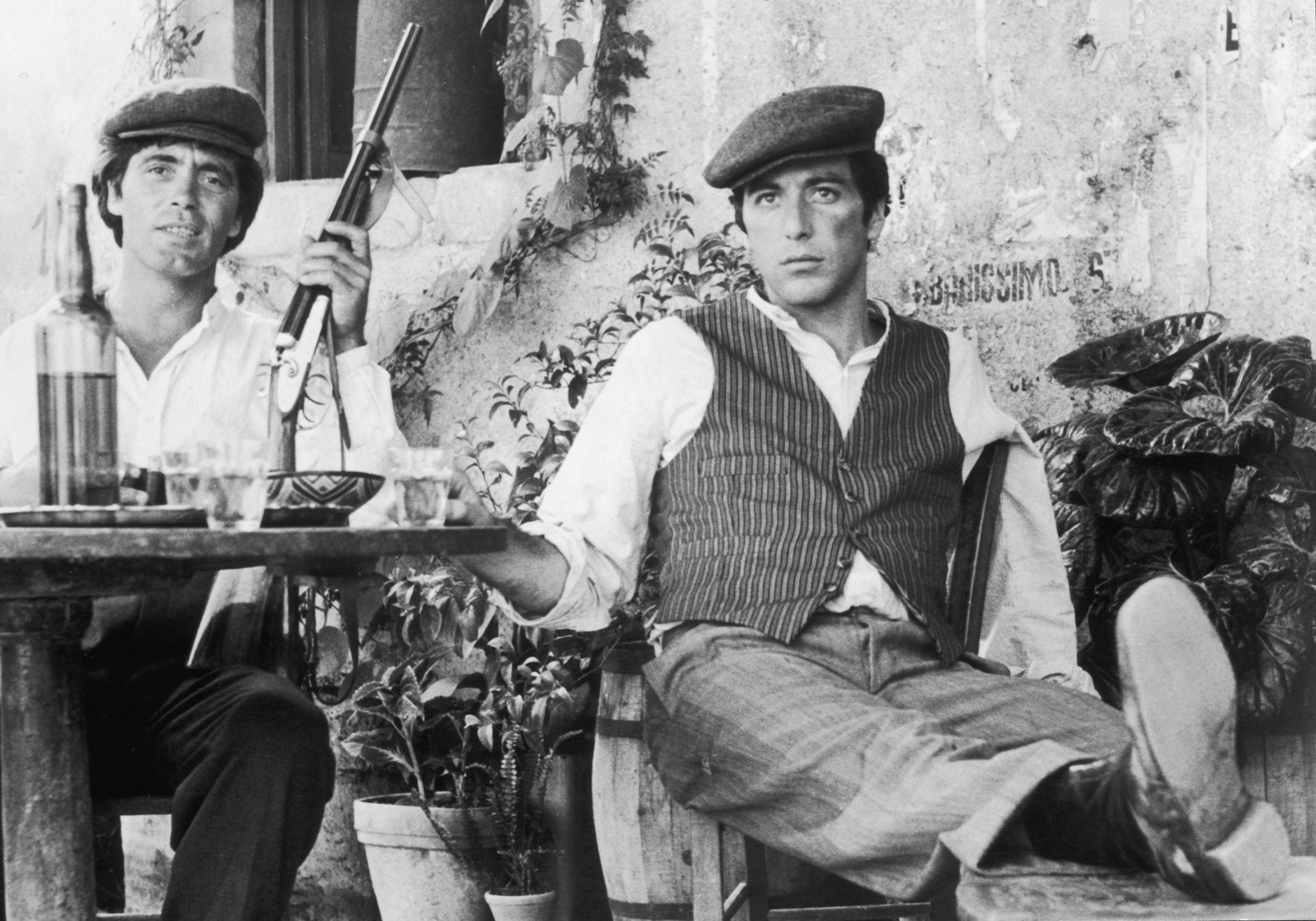 Al Pacino and Franco Citti in The Godfather (1972)
