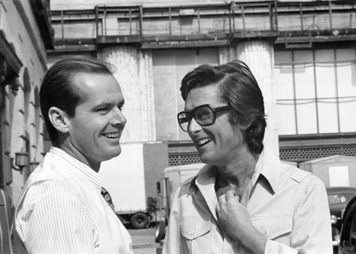 Jack Nicholson and Robert Evans in Chinatown (1974)