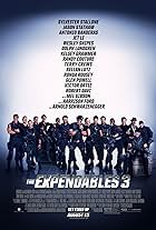 Antonio Banderas, Harrison Ford, Mel Gibson, Dolph Lundgren, Arnold Schwarzenegger, Sylvester Stallone, Wesley Snipes, Kelsey Grammer, Jet Li, Jason Statham, Terry Crews, Randy Couture, Glen Powell, Kellan Lutz, Ronda Rousey, and Victor Ortiz in The Expendables 3 (2014)