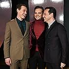 Andrew Scott, George MacKay, and Dean-Charles Chapman at an event for 1917 (2019)