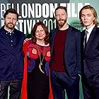 Andrew Haigh, Tristan Goligher, Charlie Plummer, and Clare Stewart at an event for Lean on Pete (2017)