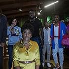 Jermaine Fowler, Sinqua Walls, Antoinette Robertson, Dewayne Perkins, Melvin Gregg, X Mayo, and Grace Byers in The Blackening (2022)