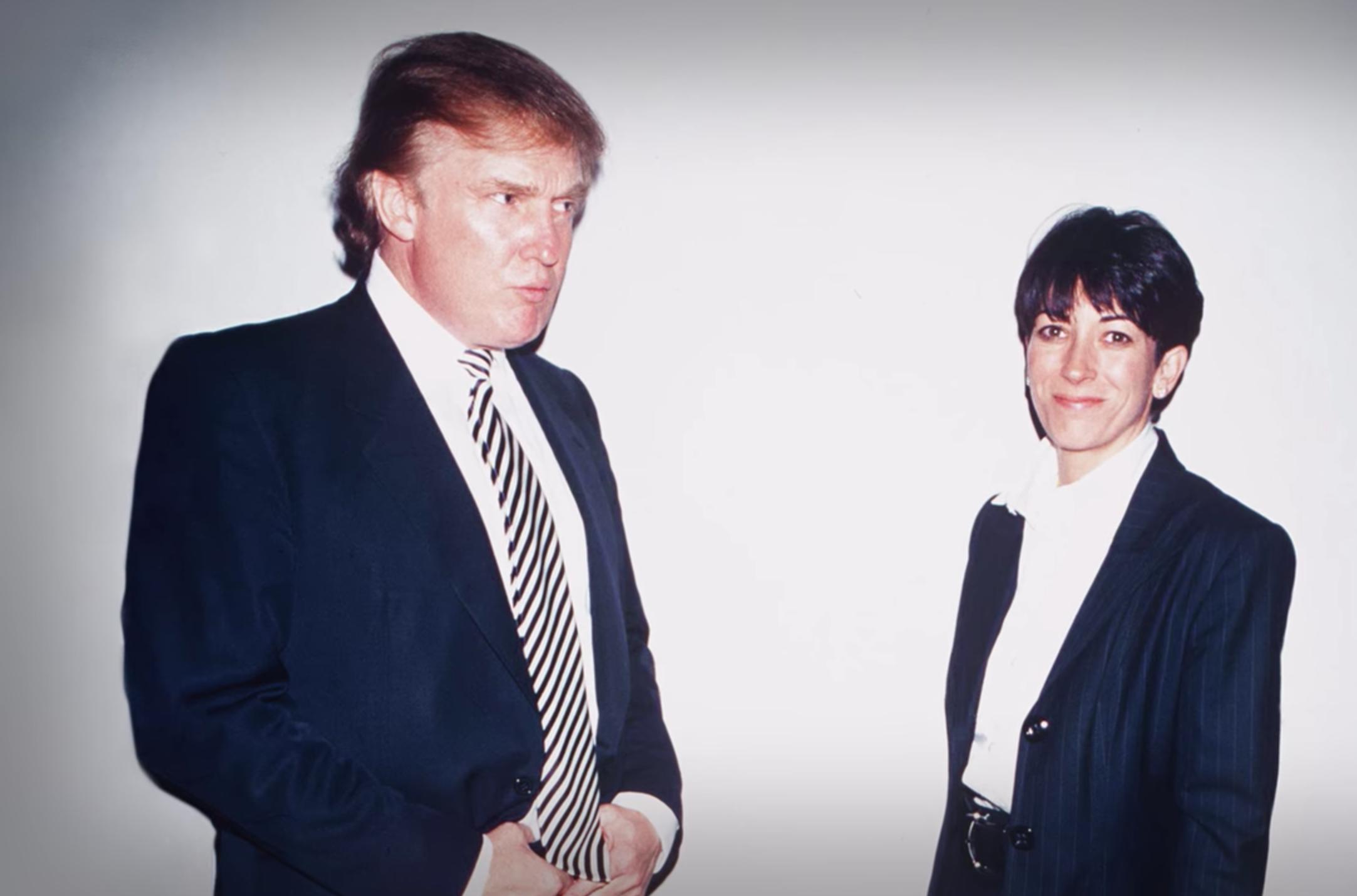 Donald Trump and Ghislaine Maxwell in Jeffrey Epstein: Filthy Rich (2020)