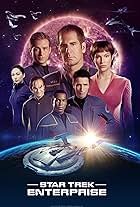 Scott Bakula, John Billingsley, Jolene Blalock, Dominic Keating, Anthony Montgomery, Connor Trinneer, and Linda Park in Star Trek: Enterprise (2001)