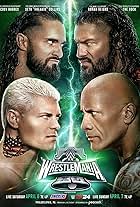 Dwayne Johnson, Colby Lopez, Cody Rhodes, and Joe Anoa'i in WrestleMania XL (2024)