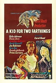 Diana Dors, Jonathan Ashmore, and Joe Robinson in A Kid for Two Farthings (1955)