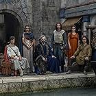 Lloyd Owen, Trystan Gravelle, Cynthia Addai-Robinson, Maxim Baldry, Leon Wadham, and Ema Horvath in The Lord of the Rings: The Rings of Power (2022)