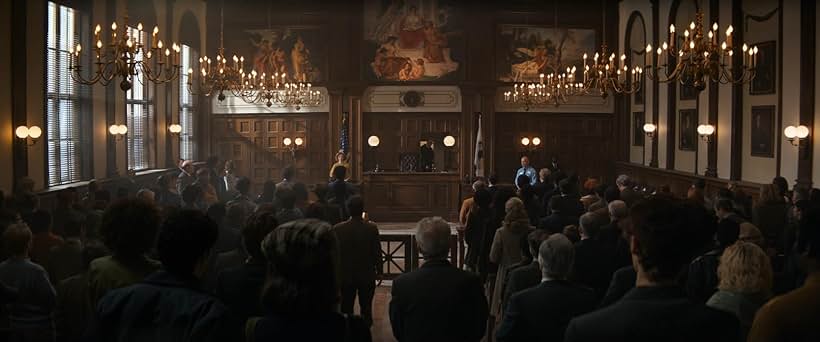 Frank Langella, John Carroll Lynch, Joseph Gordon-Levitt, Mark Rylance, Eddie Redmayne, Danny Flaherty, and Yahya Abdul-Mateen II in The Trial of the Chicago 7 (2020)