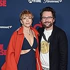 Charlie Day and Mary Elizabeth Ellis at an event for The Curse (2023)