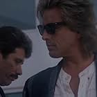 Don Johnson and Edward James Olmos in Miami Vice (1984)