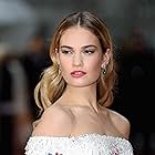 Lily James at an event for The Guernsey Literary and Potato Peel Pie Society (2018)