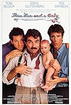 Steve Guttenberg, Tom Selleck, and Ted Danson in Three Men and a Baby (1987)