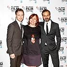 Ned Benson, James McAvoy, and Clare Stewart at an event for The Disappearance of Eleanor Rigby: Them (2014)