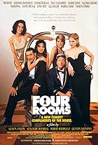 Antonio Banderas, Madonna, Valeria Golino, Tim Roth, Marisa Tomei, Jennifer Beals, and Lana McKissack in Four Rooms (1995)