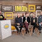 Kevin Smith, David Zellner, Nathan Zellner, Robert Pattinson, and Mia Wasikowska at an event for Damsel (2018)