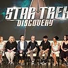 Jason Isaacs, James Frain, Akiva Goldsman, Aaron Harberts, Alex Kurtzman, Mary Chieffo, Heather Kadin, and Frederick M. Brown at an event for Star Trek: Discovery (2017)