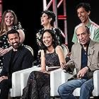 F. Murray Abraham, Rob McElhenney, Charlotte Nicdao, Jessie Ennis, Danny Pudi, and Ashly Burch at an event for Mythic Quest (2020)