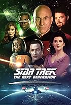 Michael Dorn, Jonathan Frakes, Gates McFadden, Marina Sirtis, Brent Spiner, LeVar Burton, and Patrick Stewart in Star Trek: The Next Generation (1987)