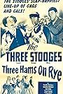 Moe Howard, Larry Fine, Nanette Bordeaux, Shemp Howard, and Christine McIntyre in Three Hams on Rye (1950)