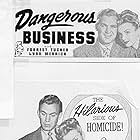 Lynn Merrick, Gus Schilling, and Forrest Tucker in Dangerous Business (1946)