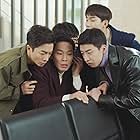 Kim Young-min, Yoo Su-bin, Yang Kyung-won, and Tang Joon-sang in Crash Landing on You (2019)