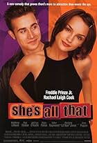 Rachael Leigh Cook and Freddie Prinze Jr. in She's All That (1999)