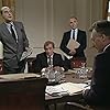 Nigel Hawthorne, Antony Carrick, Paul Eddington, and Derek Fowlds in Yes, Prime Minister (1986)
