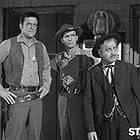James Arness, Milburn Stone, and Dennis Weaver in Gunsmoke (1955)