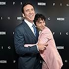Nicolas Cage and Alex Wolff at an event for Pig (2021)