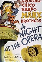 Groucho Marx, Kitty Carlisle, Allan Jones, Chico Marx, and Harpo Marx in A Night at the Opera (1935)