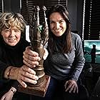 Filmmakers Susan Scott & Bonné de Bod with their SAFTA win for STROOP - journey into the rhino horn war, April 30th, 2020