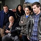 Dirk Blocker, Melissa Fumero, Joel McKinnon Miller, Andy Samberg, and Stephanie Beatriz in Brooklyn Nine-Nine (2013)