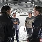 Chris Evans, Anthony Russo, Joe Russo, and Sebastian Stan in Captain America: Civil War (2016)