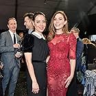 Elizabeth Olsen and Aubrey Plaza at an event for The Father (2020)