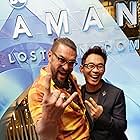 Jason Momoa and James Wan at an event for Aquaman and the Lost Kingdom (2023)
