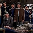 William Holden, Edgar Buchanan, James Bush, Mikel Conrad, Jerome Courtland, Myron Healey, and William 'Bill' Phillips in The Man from Colorado (1948)