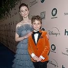 Thomasin McKenzie and Roman Griffin Davis at an event for 2020 Golden Globe Awards (2020)
