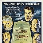Peter Lorre, Vincent Price, Basil Rathbone, and Joyce Jameson in The Comedy of Terrors (1963)
