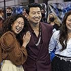 Michelle Yeoh, Sandra Oh, and Simu Liu at an event for Shang-Chi and the Legend of the Ten Rings (2021)