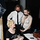 Dee Wallace, Alicia Underwood and Trey Peyton on set of the slasher House Of Dolls