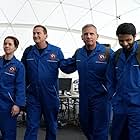 Alice Wetterlund, Michael Hitchcock, Steve Carell and Asif Ali in Space Force season 1 episode 4: Lunar Habitat