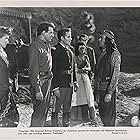 Julie Adams, Edgar Barrier, Jaclynne Greene, Hugh Marlowe, Stephen McNally, and Charles Stevens in The Stand at Apache River (1953)