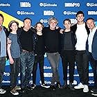 Tim Roth, François Girard, Robert Lantos, Gerran Howell, Misha Handley, Jonah Hauer-King, and Luke Doyle at an event for The Song of Names (2019)