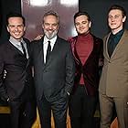 Sam Mendes, Andrew Scott, George MacKay, and Dean-Charles Chapman at an event for 1917 (2019)