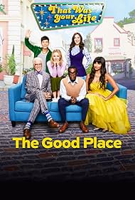Ted Danson, Kristen Bell, Marc Evan Jackson, William Jackson Harper, Manny Jacinto, Jameela Jamil, and D'Arcy Carden in The Good Place (2016)
