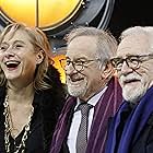 Steven Spielberg, Brian Cox, and Caroline Goodall at an event for The Fabelmans (2022)