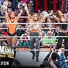 Amy Dumas, Trish Stratus, and Rebecca Quin in WrestleMania 39 (2023)